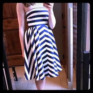Kate Spade Chevron Strapless Dress